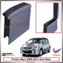 Perodua Myvi (1st Gen) 2005-2011 4' Plywood PVC Armrest Center Console Box (Sponge+Redline)